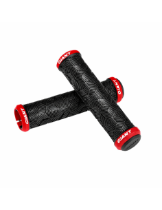 Puños Giant Tactal doble fijación - negro/rojo