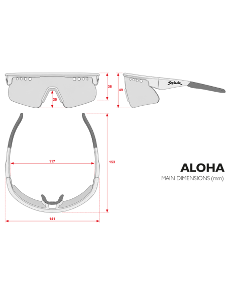 Gafas Spiuk Aloha Junior - Negro espejo rojo