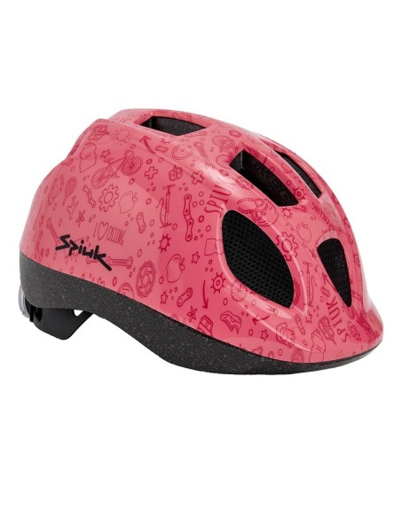 Casco SPIUK Kids LED rosa