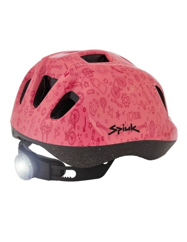 Casco SPIUK Kids LED rosa