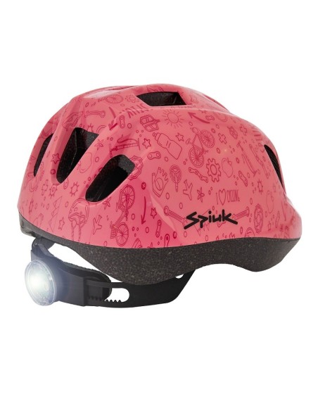 Casco SPIUK Kids LED rosa