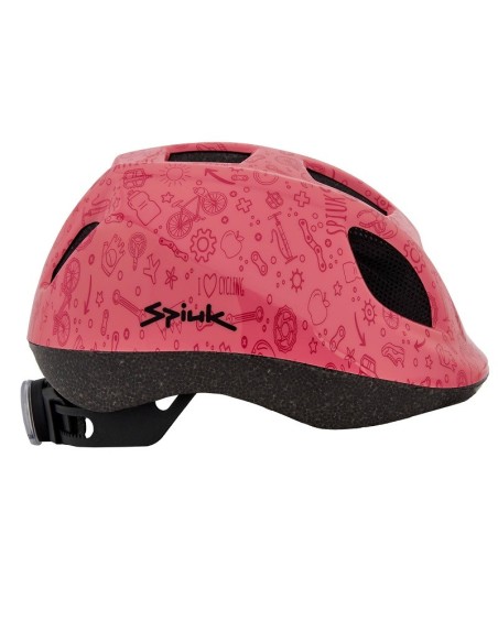 Casco SPIUK Kids LED rosa