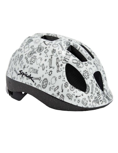 Casco SPIUK Kids LED blanco