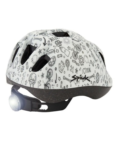Casco SPIUK Kids LED blanco