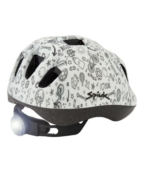 Casco SPIUK Kids LED blanco